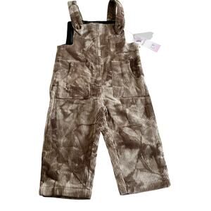 Martino Boys Tie Dye Camo Corduroy Overalls size 12 Months NWT
